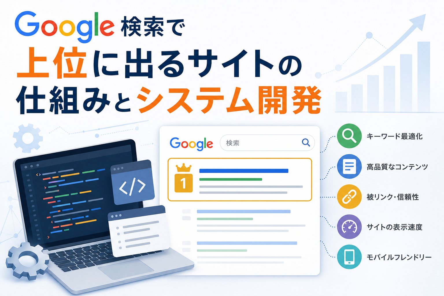 Google検索で上位に出るサイトの仕組みとシステム開発